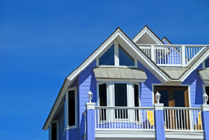 blue coastal home